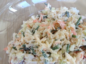 Crab and sea beans salad