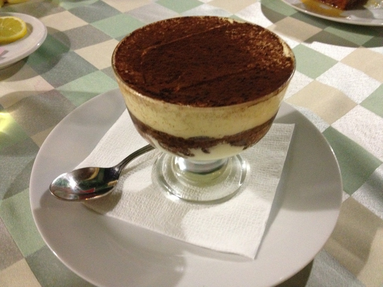 Tiramisu to finish your dinner