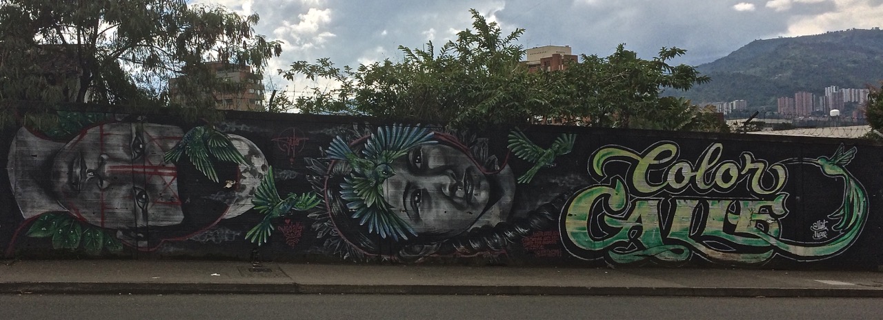 Medellin street art: Seta Fuerte and Elliot Tupac
