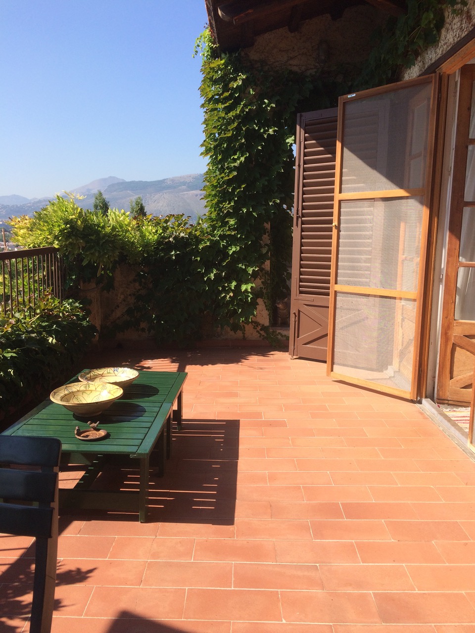 The terrace was so inviting, but it was too hot under the relentless Sicilian sun