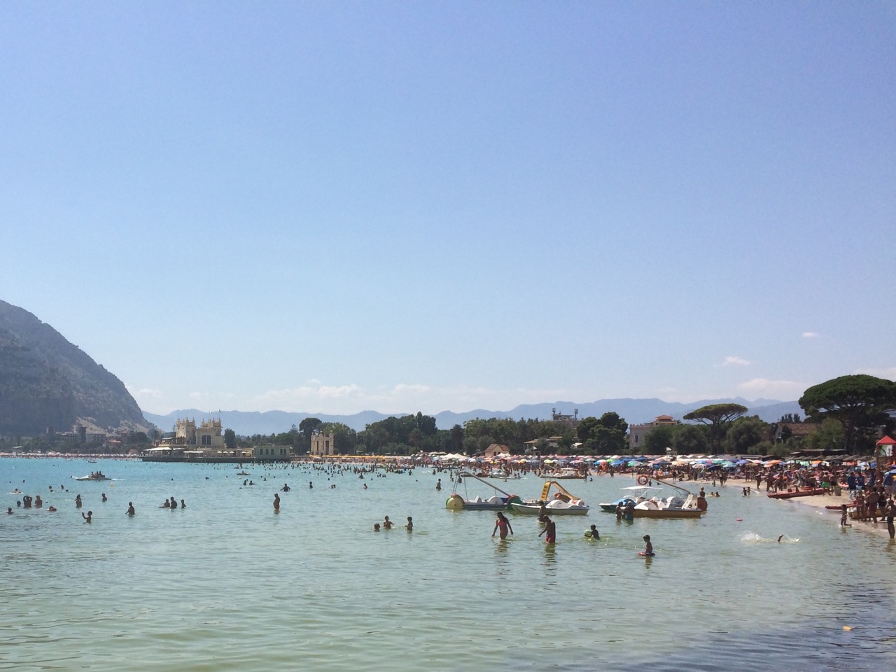 The Mondello city beach