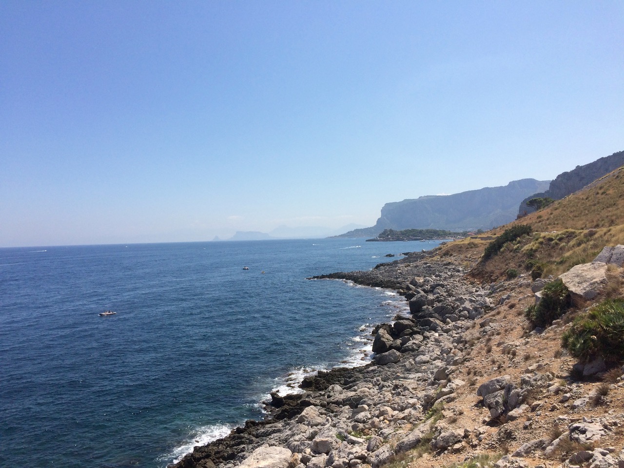 The Sicilian coastline at the Capo Gallo Reserve