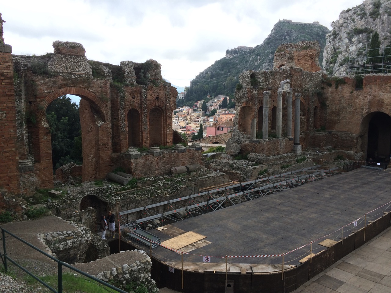 The Theater with Taormina visible behind