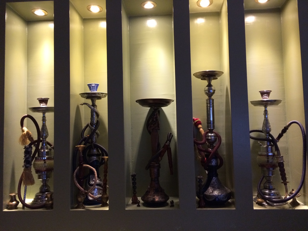 Selection of hookahs