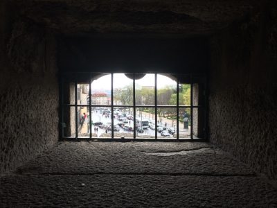 Through the tower's window
