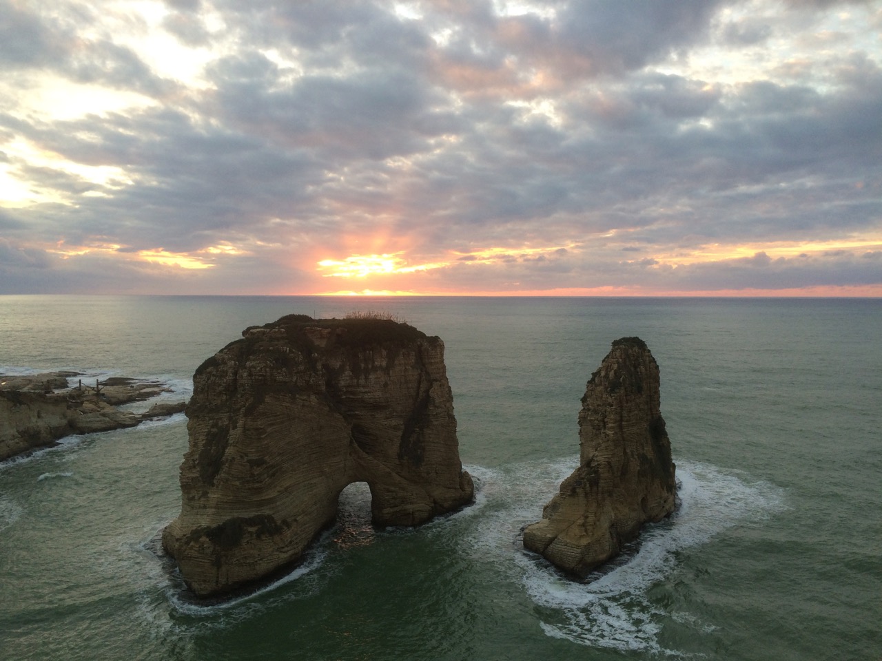 Sunset over Pigeon Rocks
