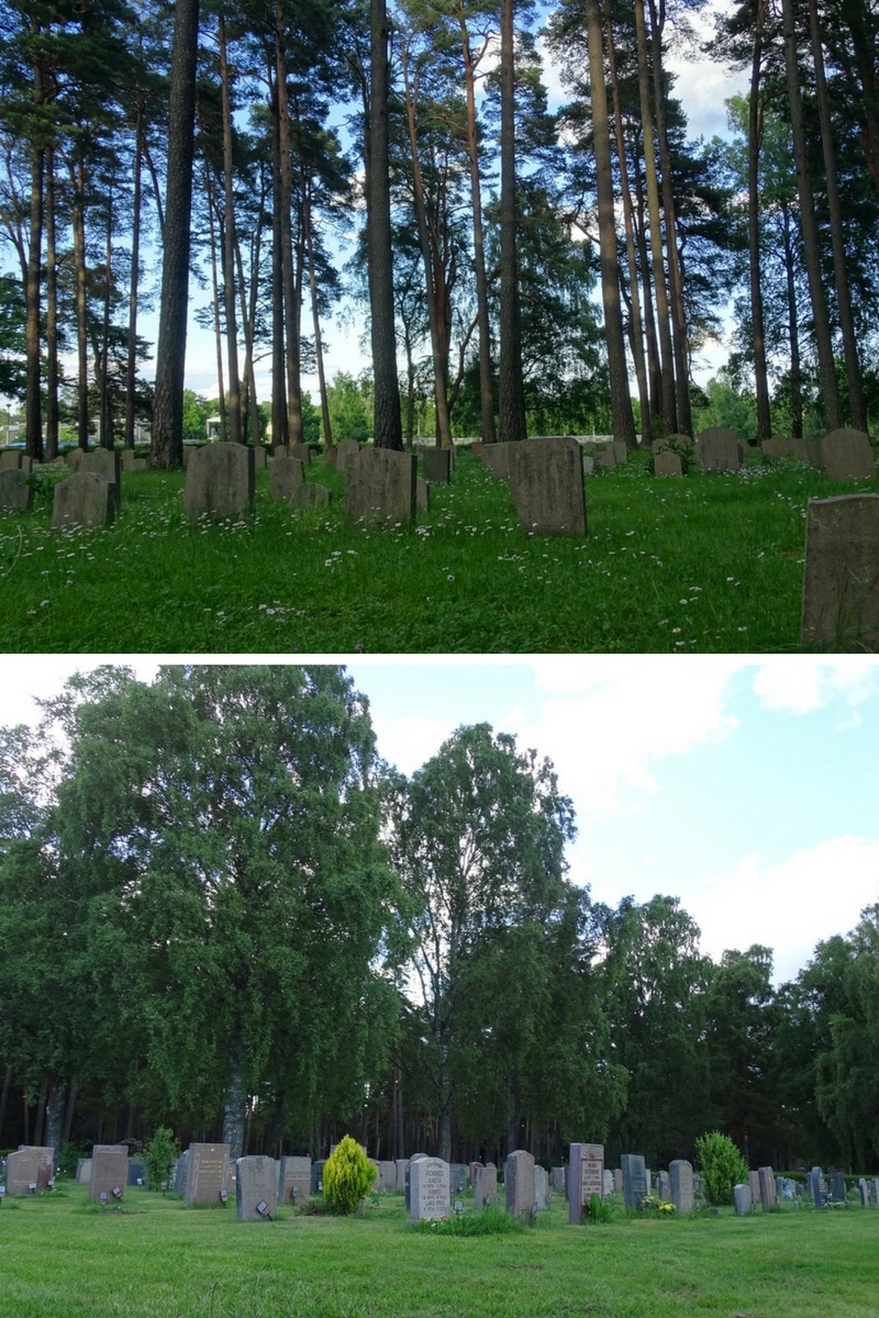 Woodland Cemetery graves
