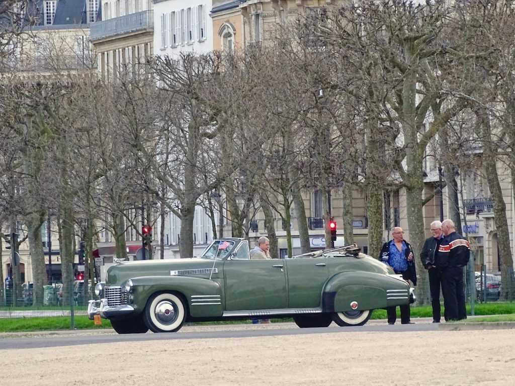 An Antique American Car In Paris