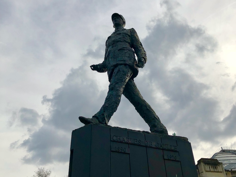 Charles De Gaulle Statue In Paris